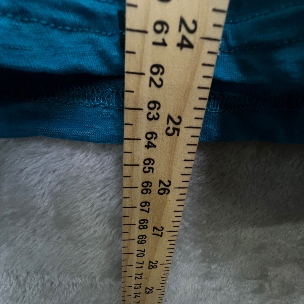 Roper Teal Blue Studded Geometric Aztec M Cowgirl Slub Knit Layering Bohemian - Picture 6 of 8
